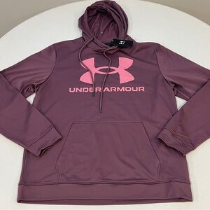 Under Armour Hooded pullover sweatshirt purple eggplant plum pink large NWT.